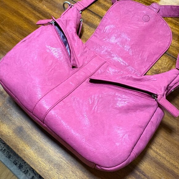 EXCELLENT Kelly Moore B-Hobo Camera Bag Pink Leather Photography Messenger Bag - Picture 10 of 16